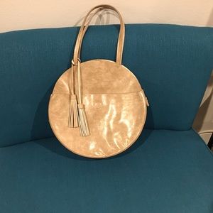 Anthropologie Taupe Round Purse